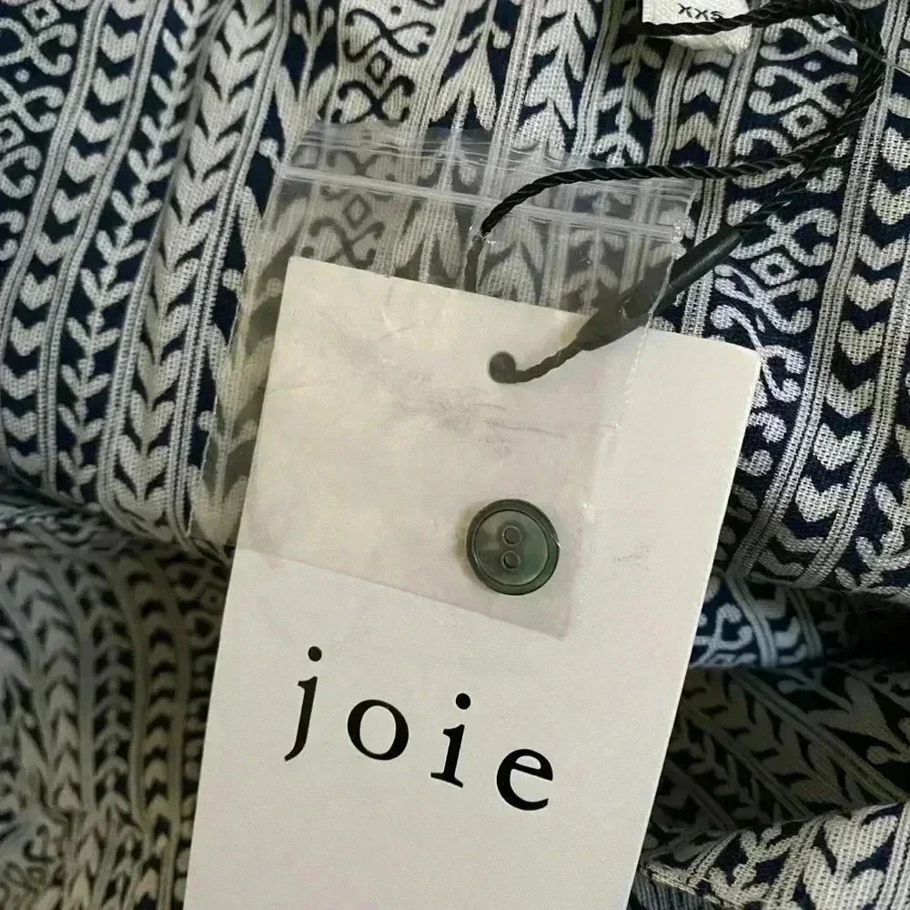 Joie Jade Linen Blend Dolman Button Cuff Sleeve Eyelet Hem Babydoll Dress XXS - Picture 7 of 10